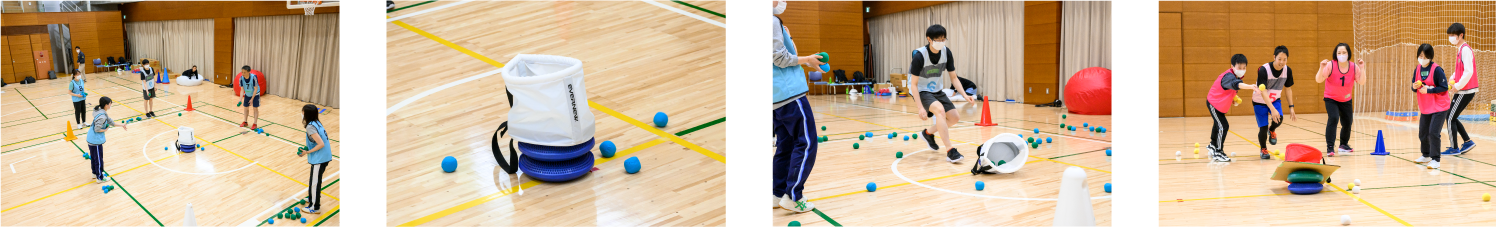 ぐらぐら玉入れ